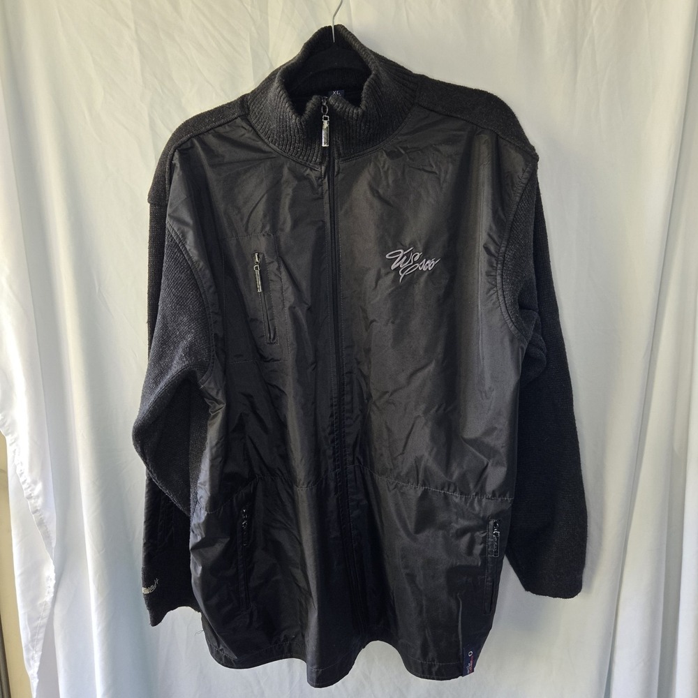 Vintage Willie Esco Full Zip Sweater‎ Jacket Black Men's XL Classic Retro City